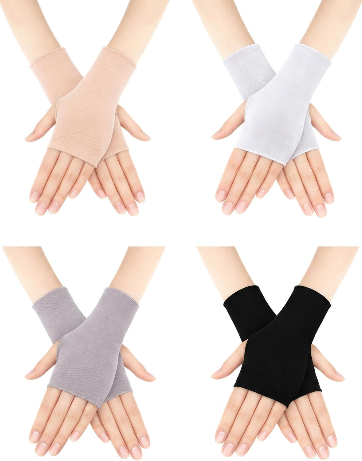 Fingerless Glove Knit - 1 pair of sun protection gloves,