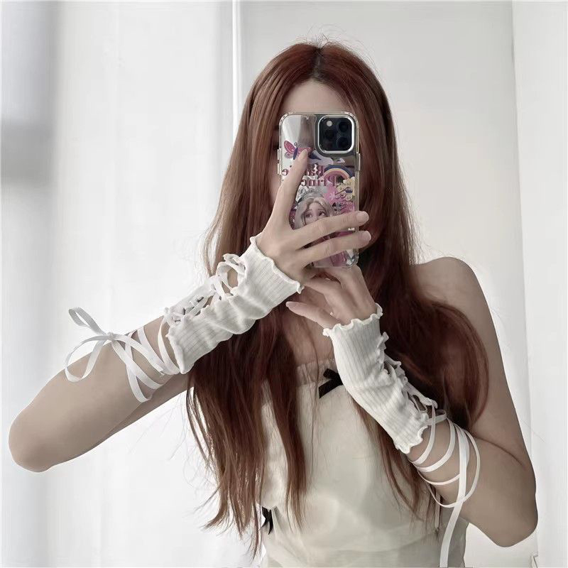 Women Lace‑Up Fingerless Arm S – Fingerless Glove Knit Bewertung und Preis