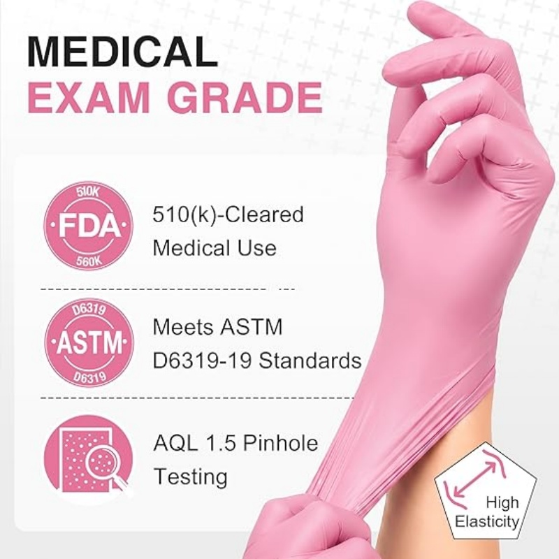 Pink Nitrile Disposable Gloves – Latex Disposable Glove Bewertung und Preis