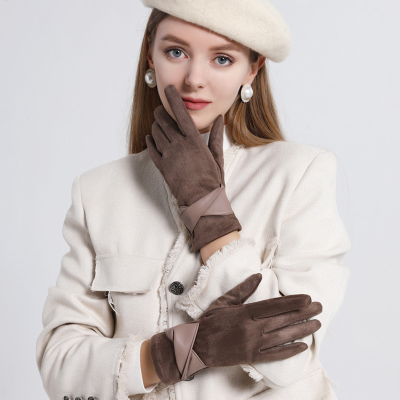 1 Pair Suede Gloves For Women  – Leather Driving Glove Bewertung und Preis