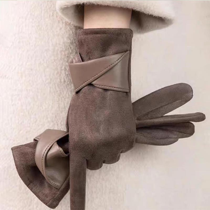 1 Pair Suede Gloves For Women  – Leather Driving Glove Bewertung und Preis
