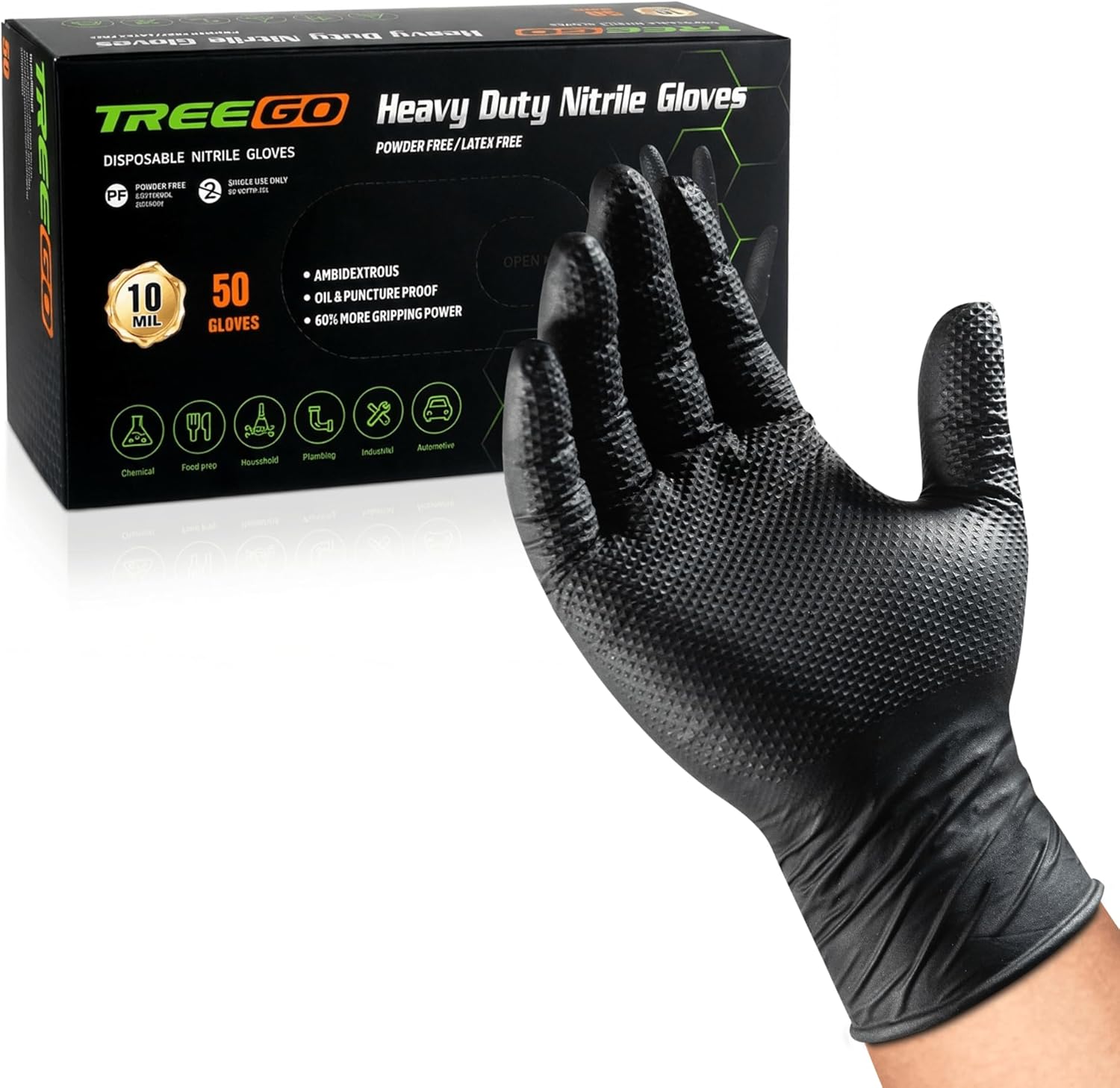 10 Mil Nitrile Gloves Large -  – Latex Disposable Glove Bewertung und Preis