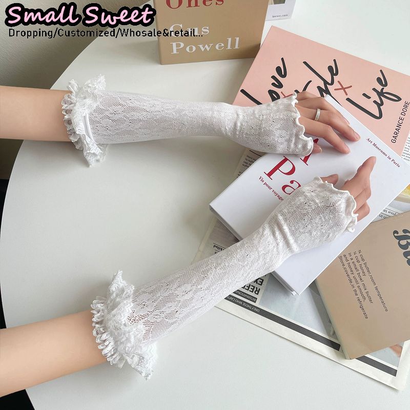 Women's Harajuku White Arm Sle – Fingerless Glove Knit Bewertung und Preis