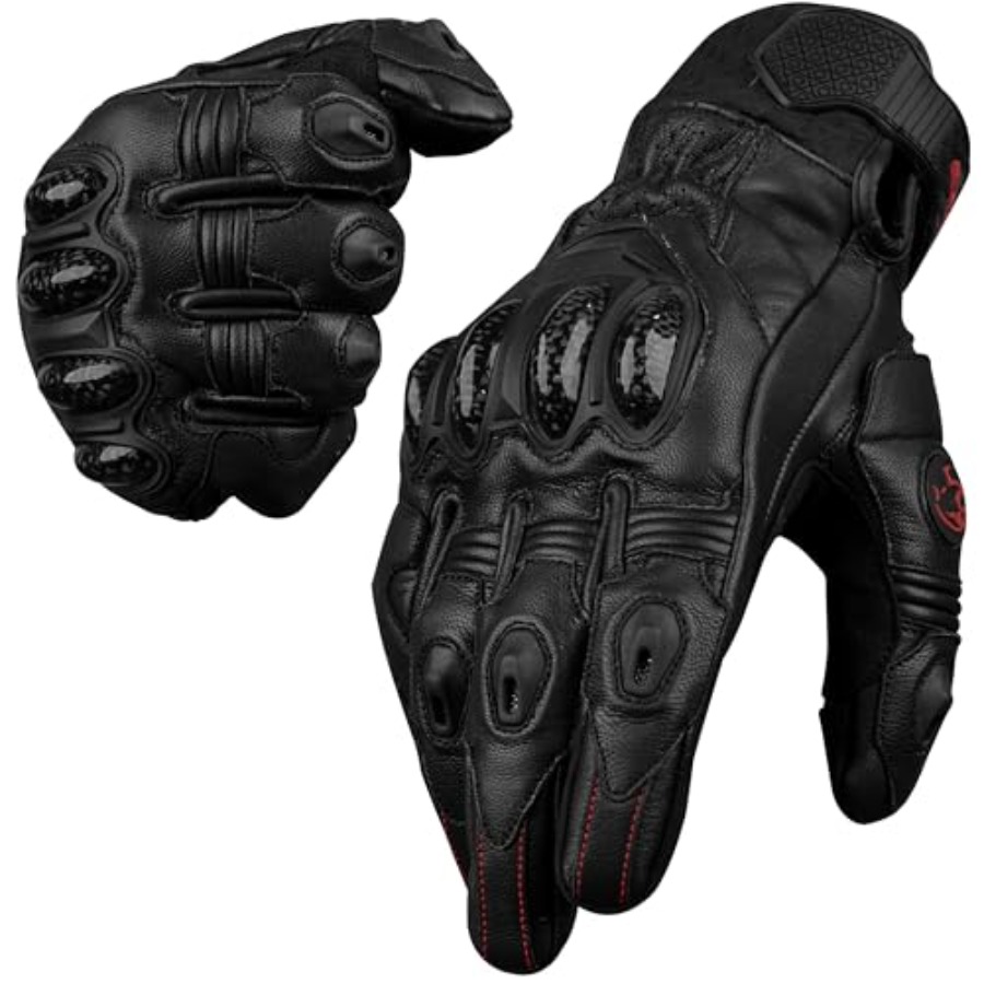 Leather Motorcycle Gloves for  – Motorcycle Glove Knuckle Bewertung und Preis
