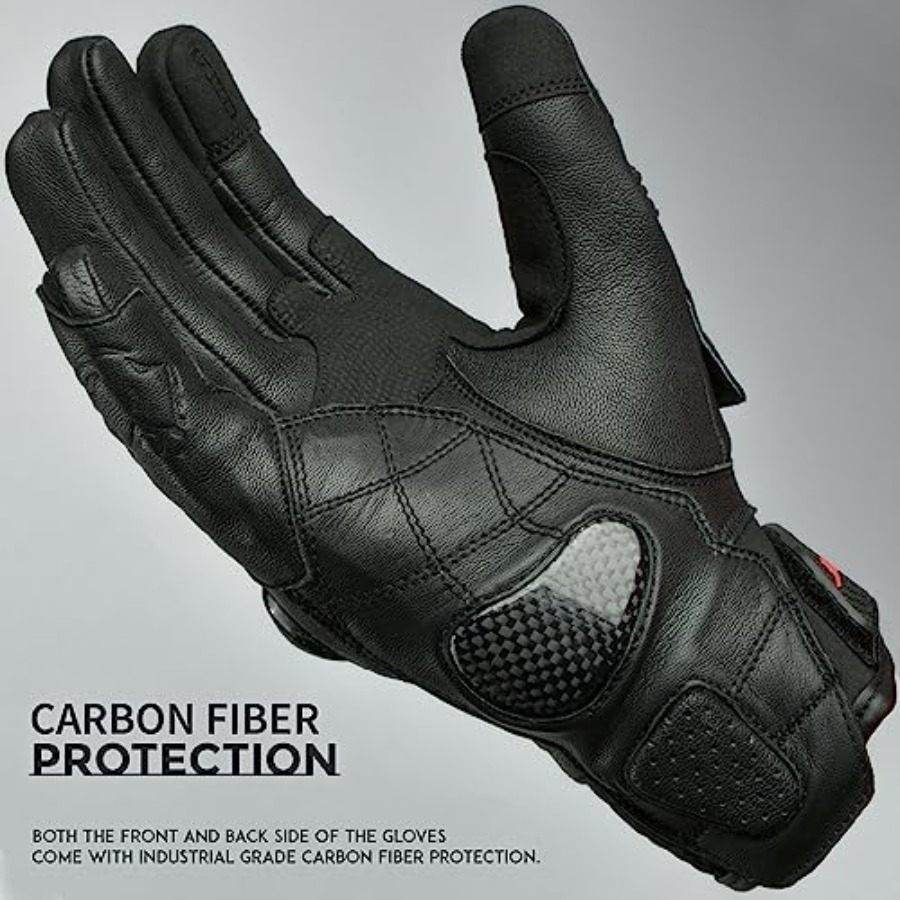 Leather Motorcycle Gloves for  – Motorcycle Glove Knuckle Bewertung und Preis