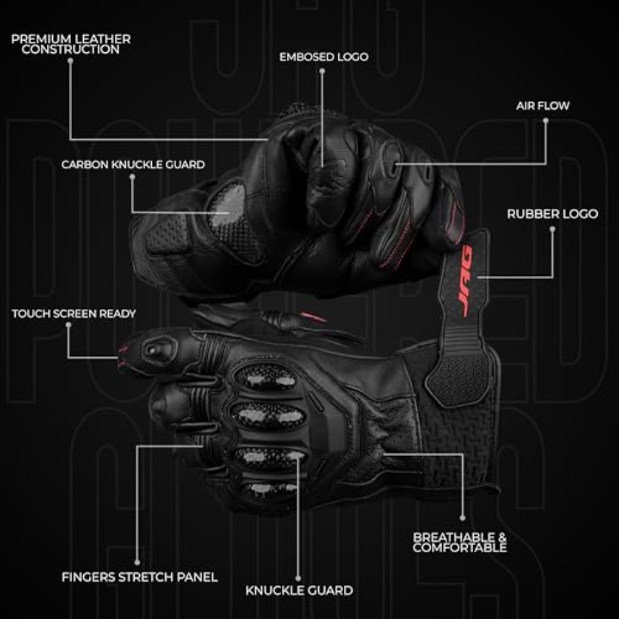 Leather Motorcycle Gloves for  – Motorcycle Glove Knuckle Bewertung und Preis