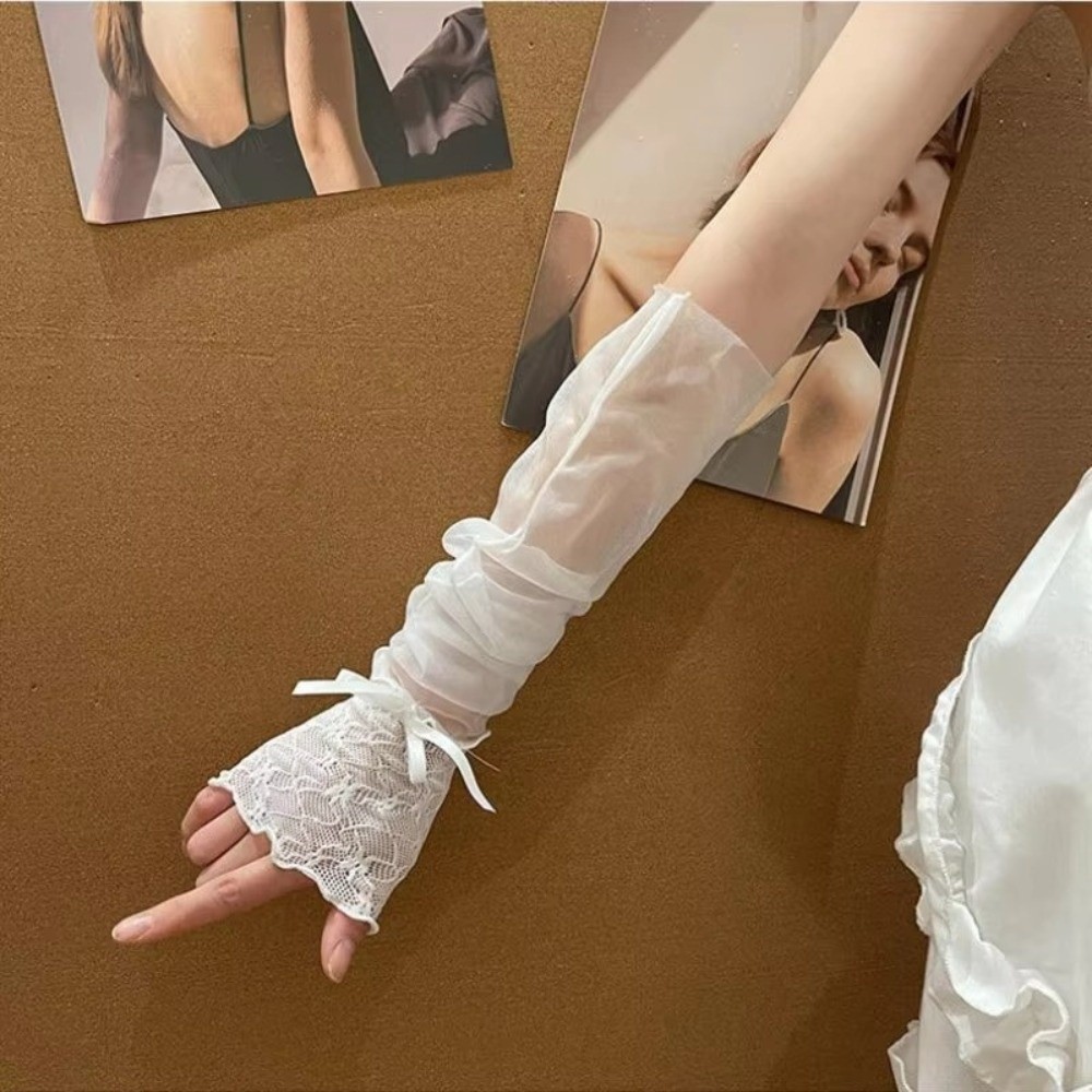 Harajuku Lace Ruffle Mesh Glov – Fingerless Glove Knit Bewertung und Preis