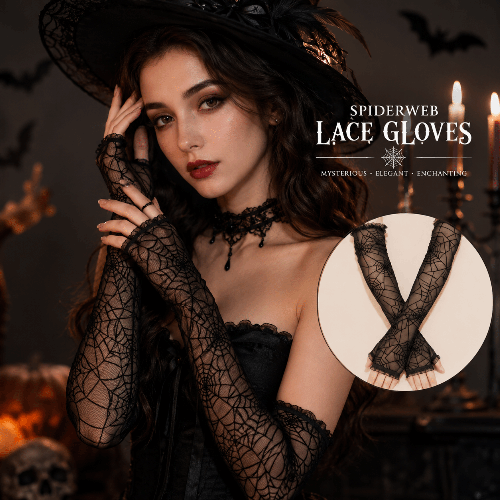 Gothic Spider Web Lace Fingerl – Fingerless Glove Knit Bewertung und Preis