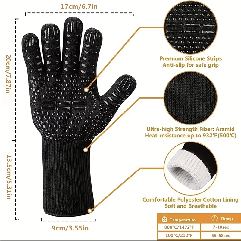 1PCS Piece BBQ Gloves High Tem – Oven Mitt Silicone Bewertung und Preis