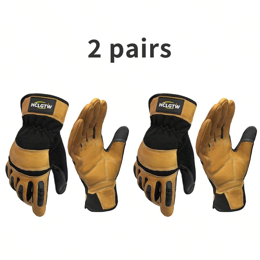 Two Pairs Of Brown Leather Glo – Work Glove Impact Bewertung und Preis