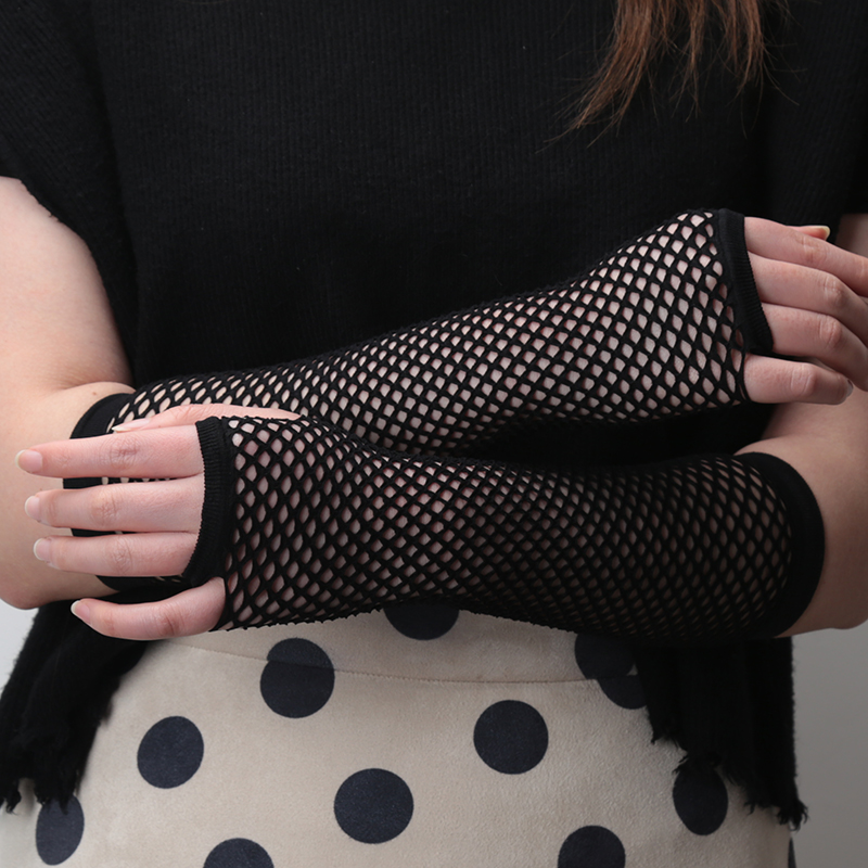 New black Fishnet Fingerless L – Fingerless Glove Knit Bewertung und Preis