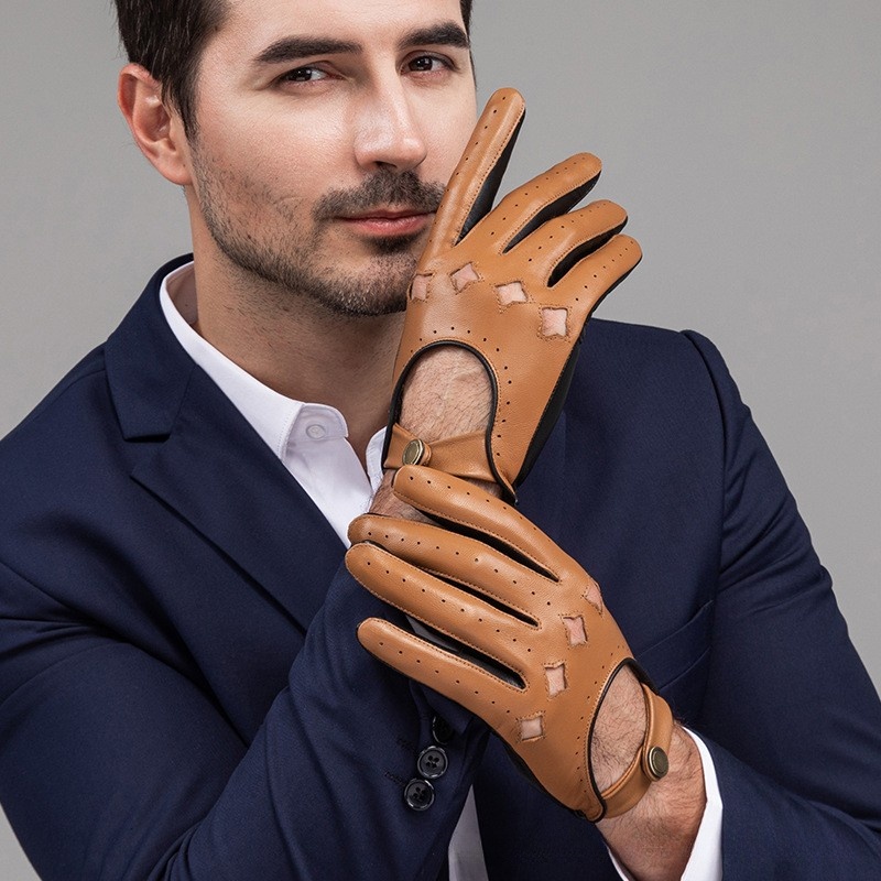 Men Leather Gloves Motorcycle  – Leather Driving Glove Bewertung und Preis