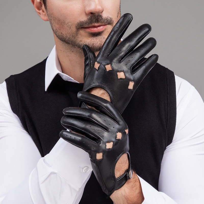 Men Leather Gloves Motorcycle  – Leather Driving Glove Bewertung und Preis
