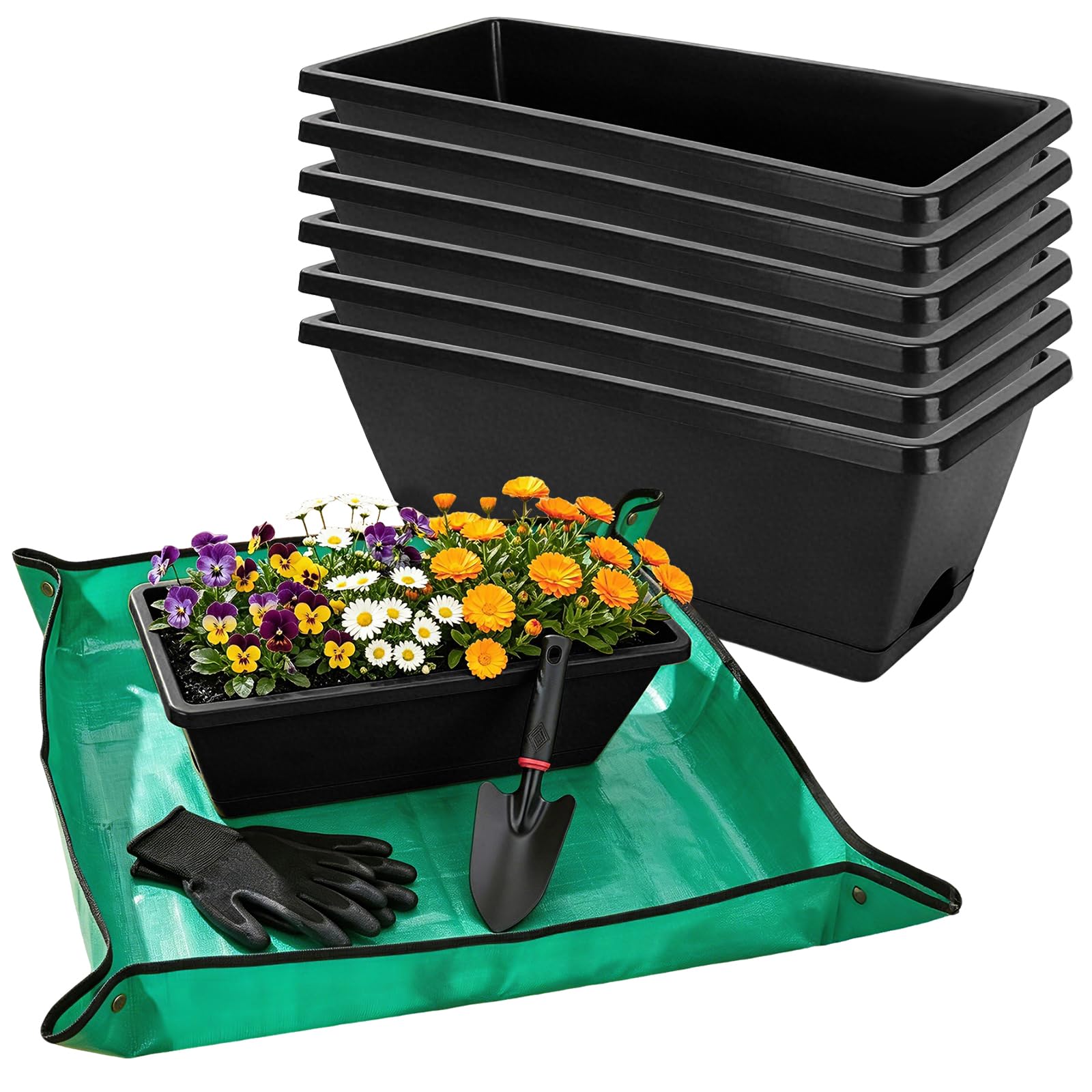 7 Black 17-Inch Rectangular Pl – Gardening Glove Waterproof Bewertung und Preis
