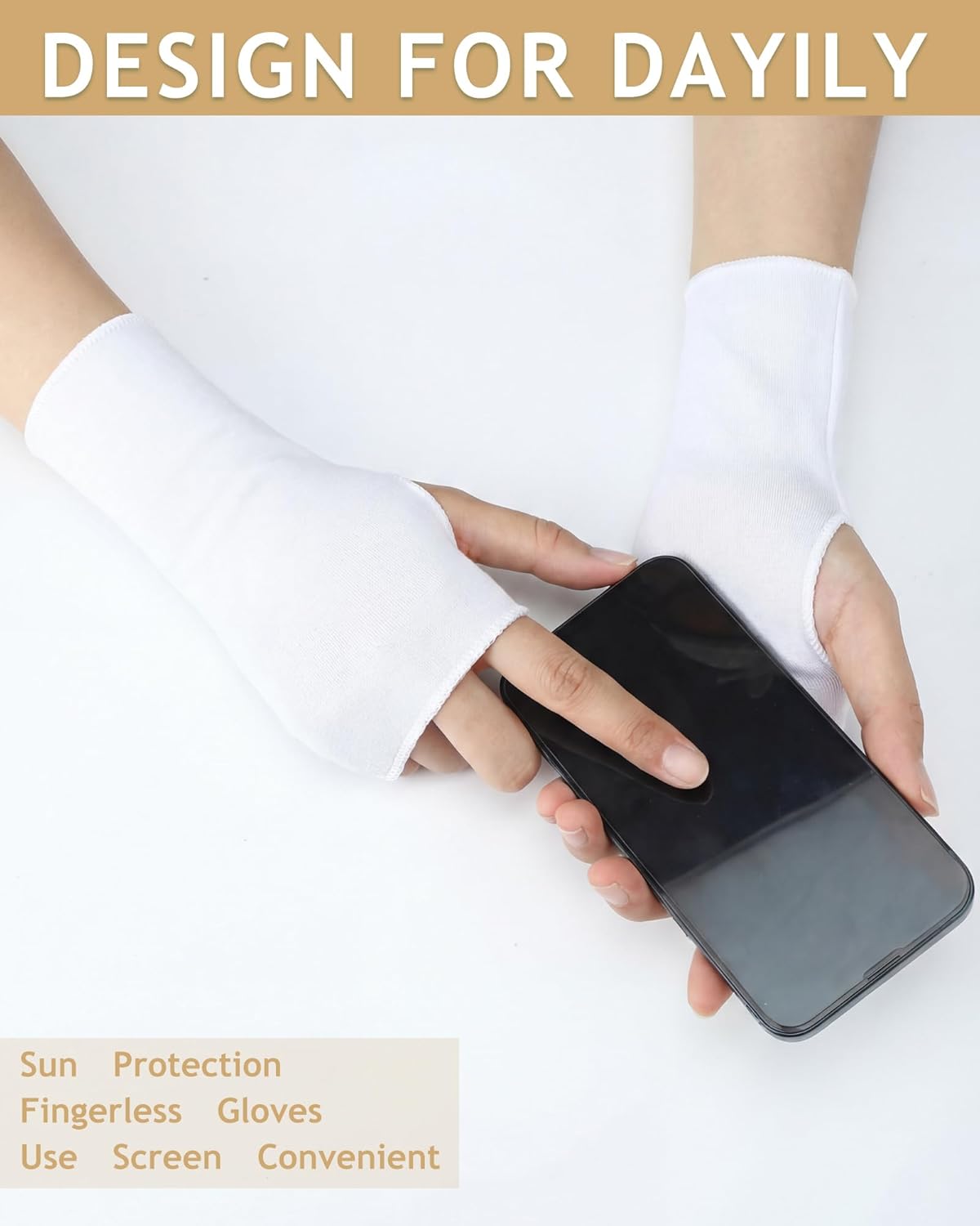 1 pair of sun protection glove – Fingerless Glove Knit Bewertung und Preis