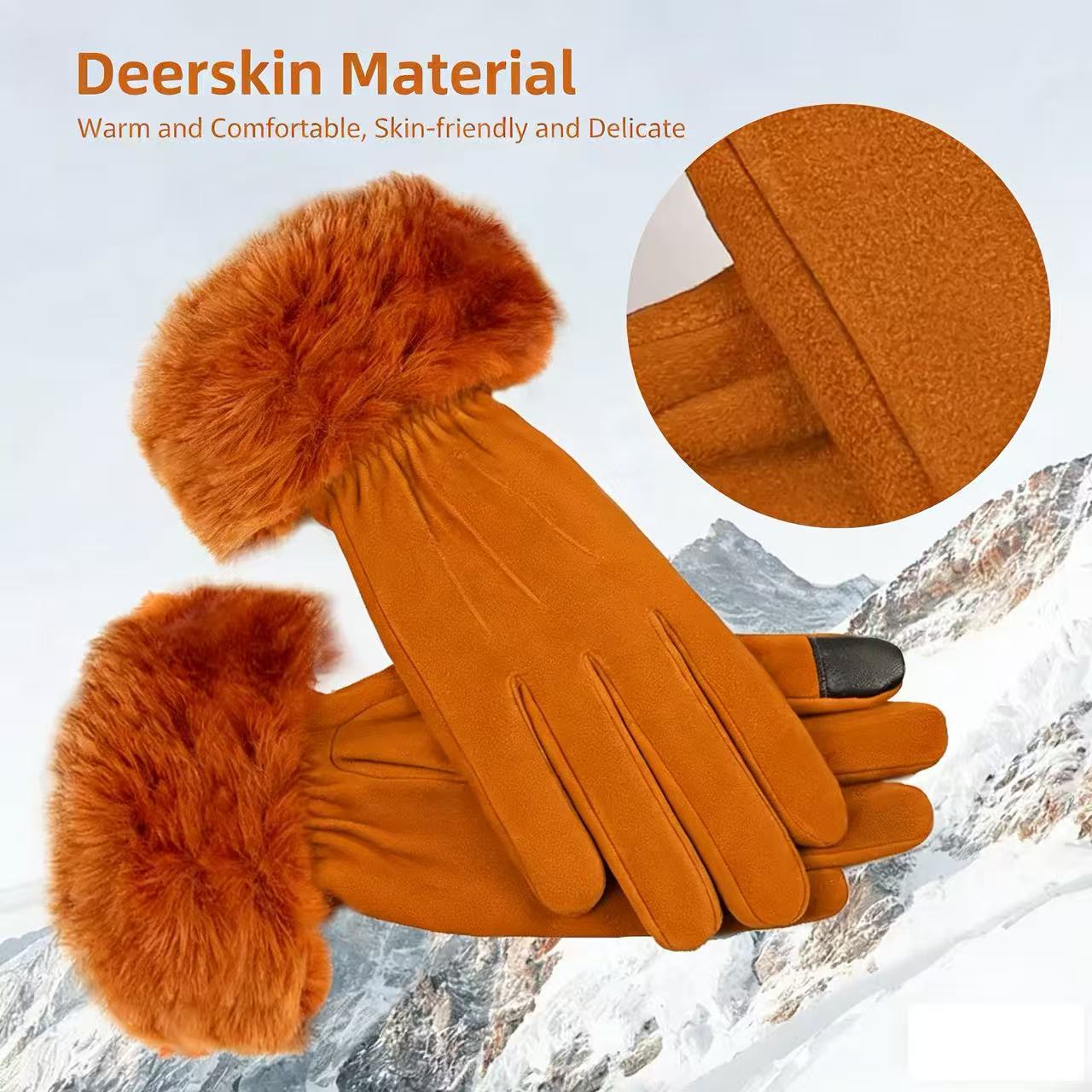 Women's Deerskin Warm Gloves A – Wool Glove Lined Bewertung und Preis