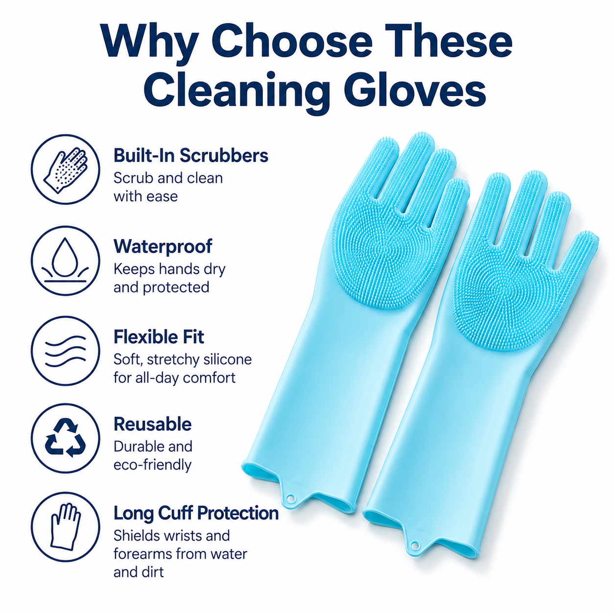 1 Pair Silicone Cleaning Glove – Dish Glove Rubber Bewertung und Preis