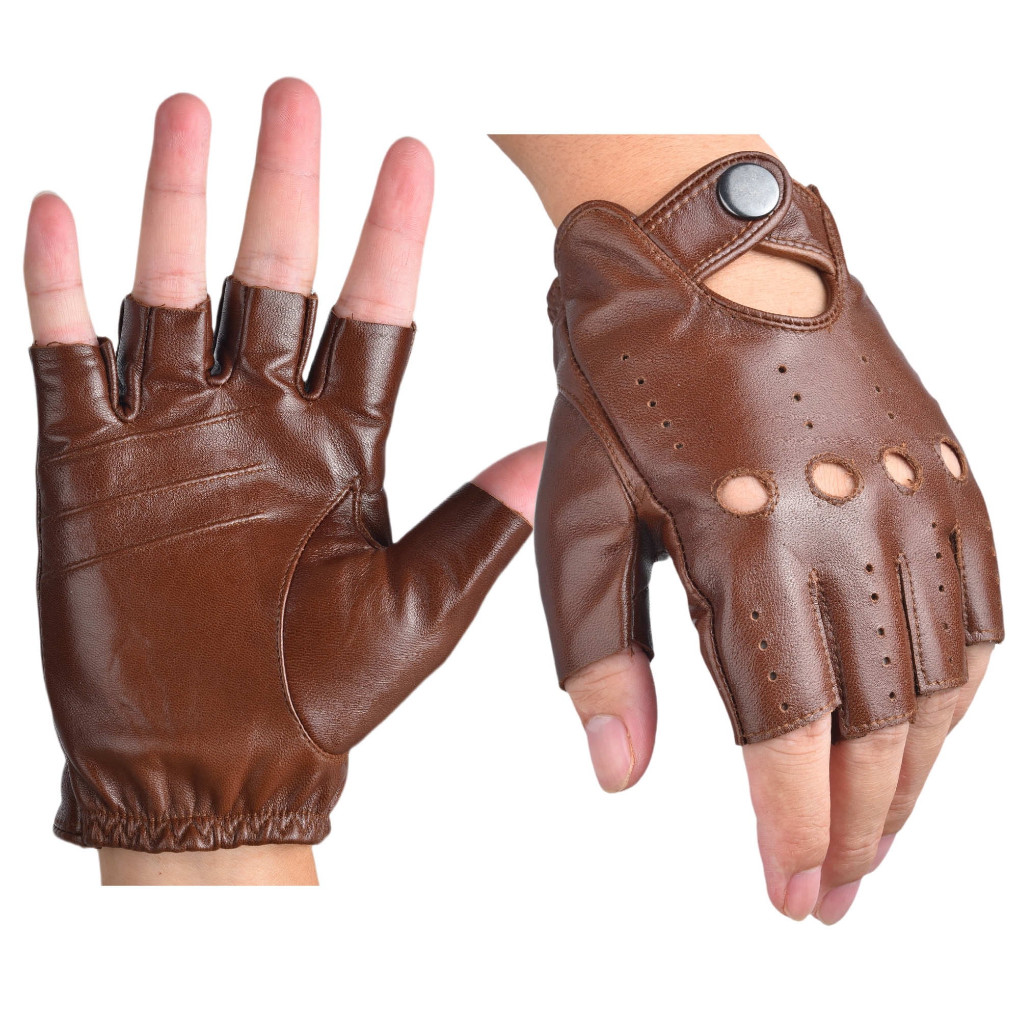 Mens Fingerless Half Finger Le – Leather Driving Glove Bewertung und Preis
