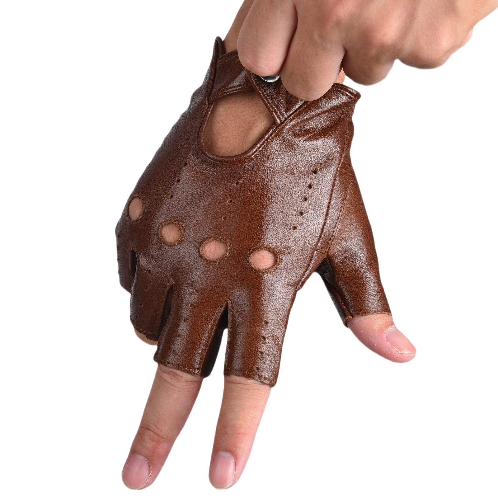Mens Fingerless Half Finger Le – Leather Driving Glove Bewertung und Preis