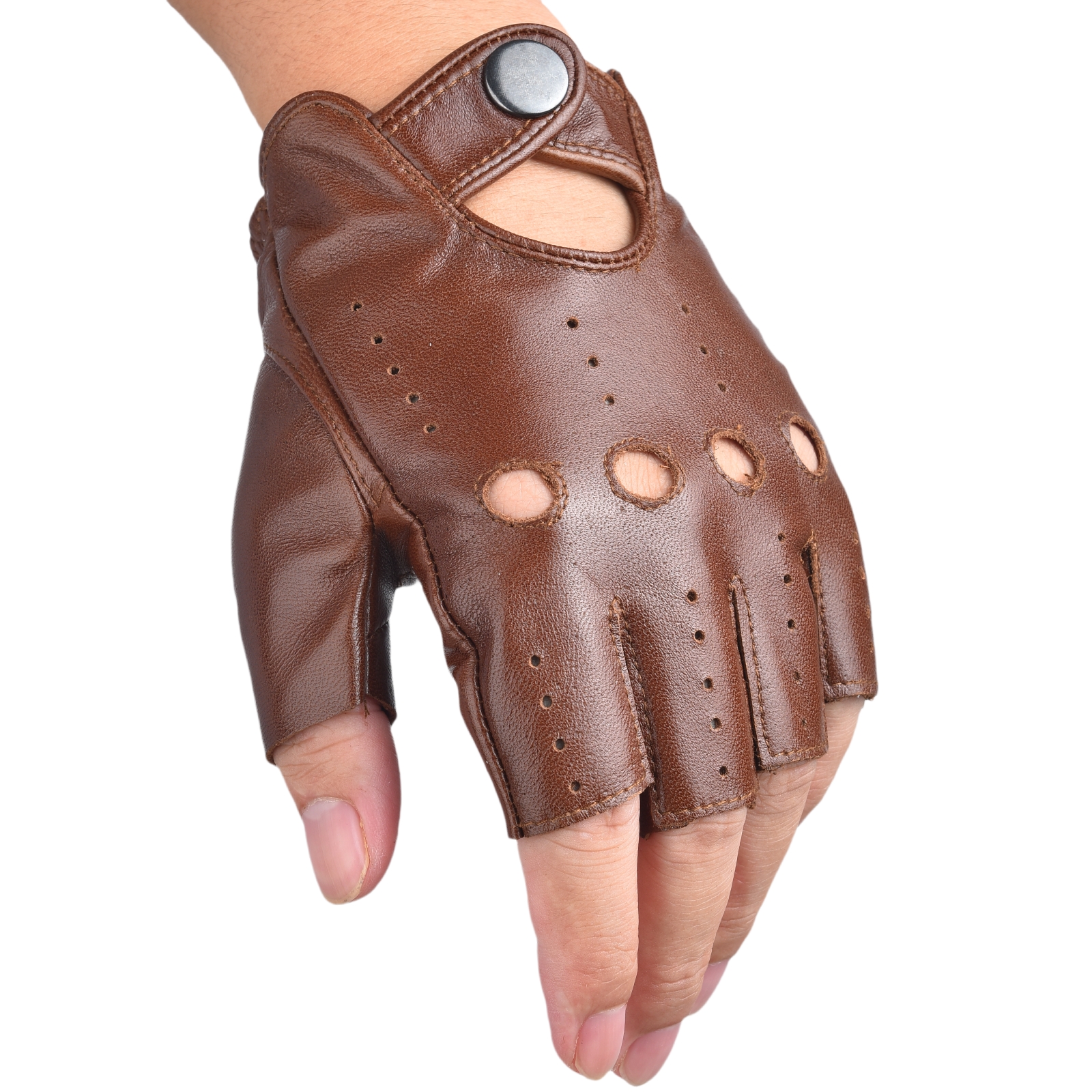 Mens Fingerless Half Finger Le – Leather Driving Glove Bewertung und Preis