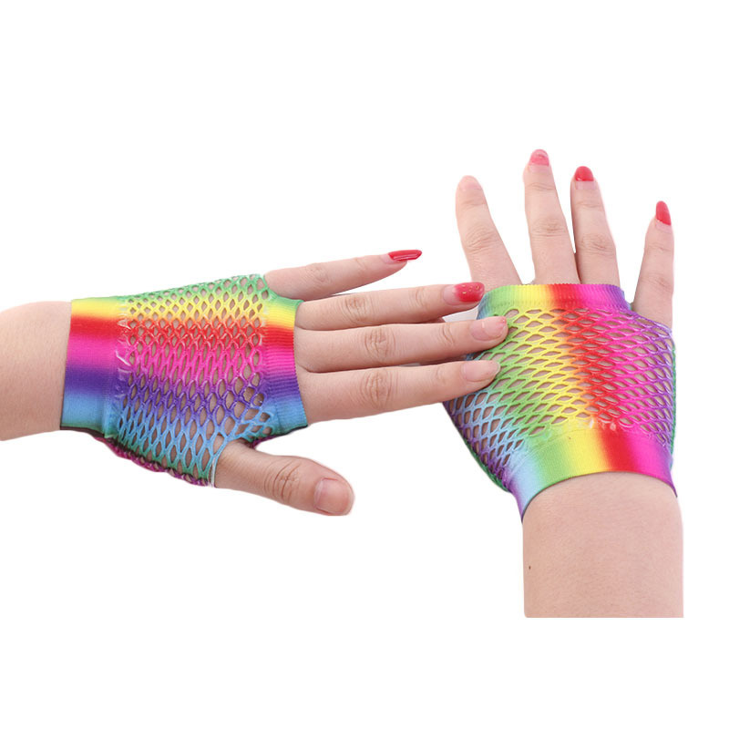 Ladies Sexy Rainbow Color Shor – Fingerless Glove Knit Bewertung und Preis