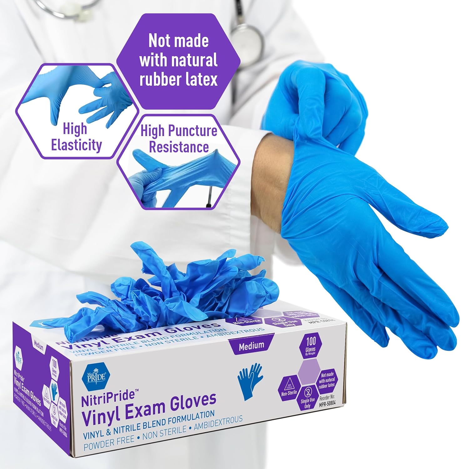 Powder-Free Nitrile/Vinyl Blen – Latex Disposable Glove Bewertung und Preis