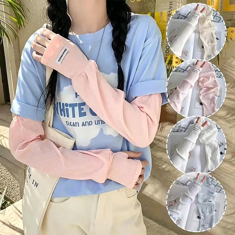 Summer Loose Ice Silk Uv Prote – Fingerless Glove Knit Bewertung und Preis
