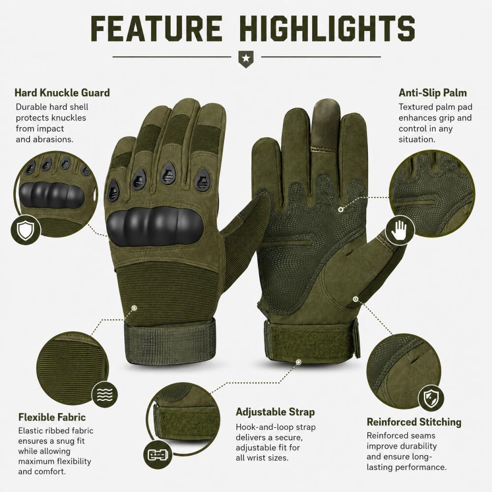 Full Finger Tactical Gloves wi – Motorcycle Glove Knuckle Bewertung und Preis