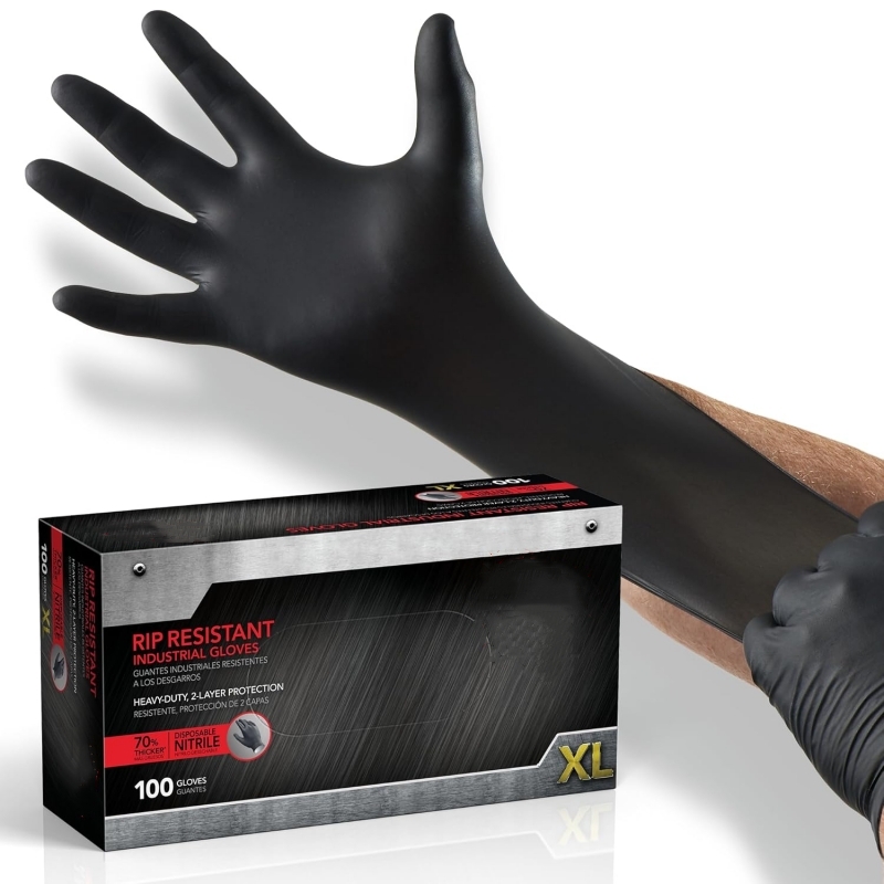 100PCS Black Nitrile Gloves Di – Latex Disposable Glove Bewertung und Preis