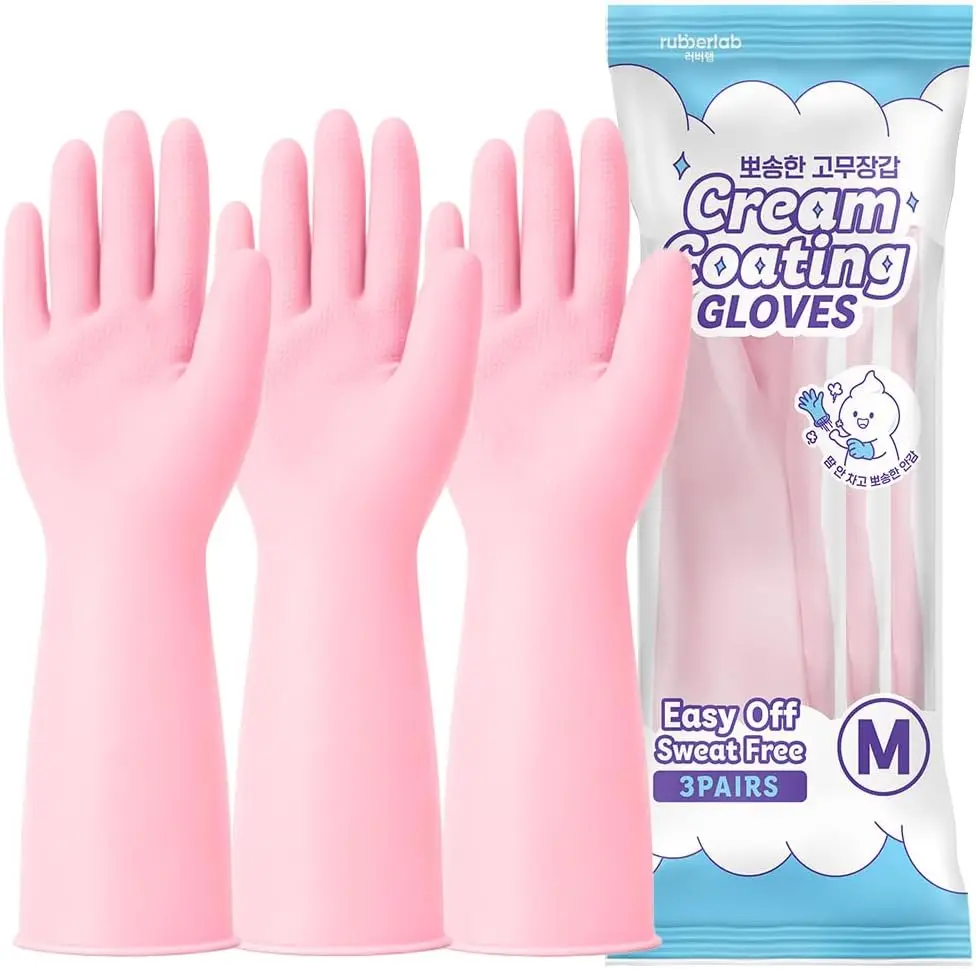 3 Pairs Cream-Coating Rubber G – Rubber Glove Cleaning Bewertung und Preis