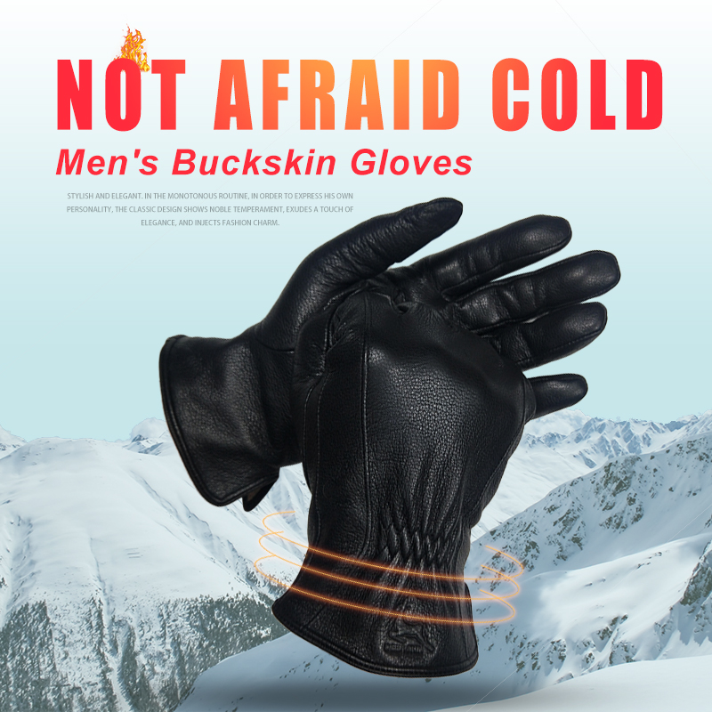  Winter Men's Black Buckskin  – Wool Glove Lined Bewertung und Preis