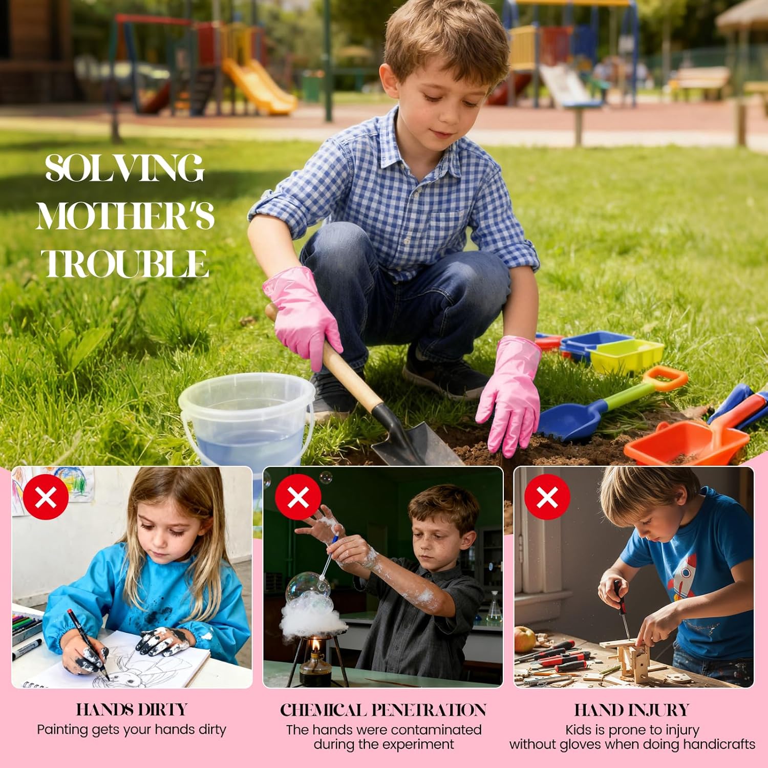 Kids Disposable Gloves for 3-8 – Latex Disposable Glove Bewertung und Preis