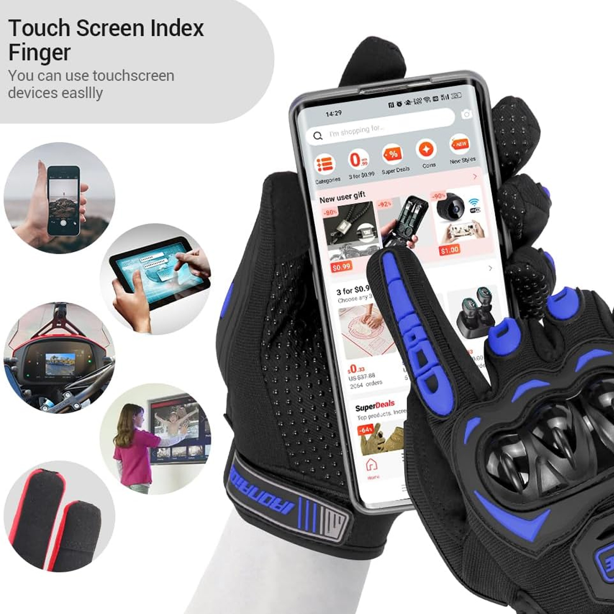 Men Motorcycle Gloves Touch Sc – Motorcycle Glove Knuckle Bewertung und Preis