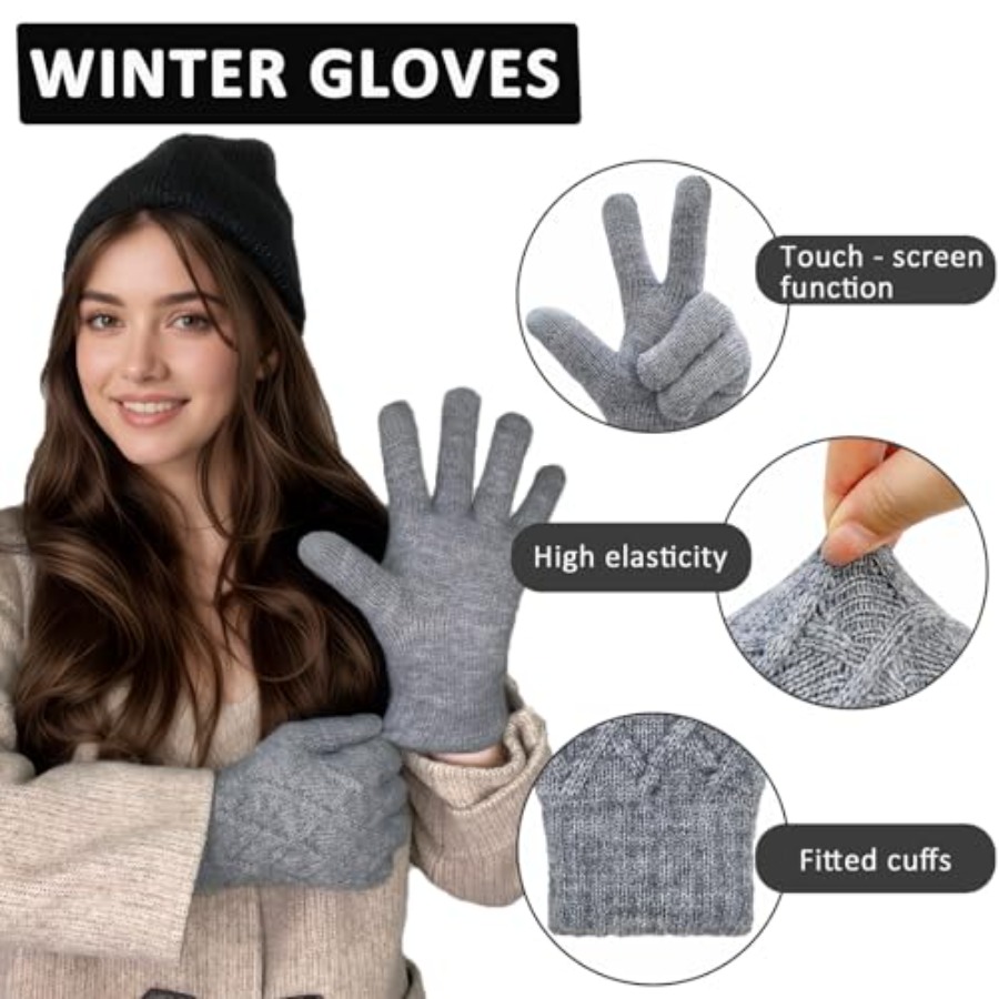 Winter Wool Gloves for Women M – Wool Glove Lined Bewertung und Preis