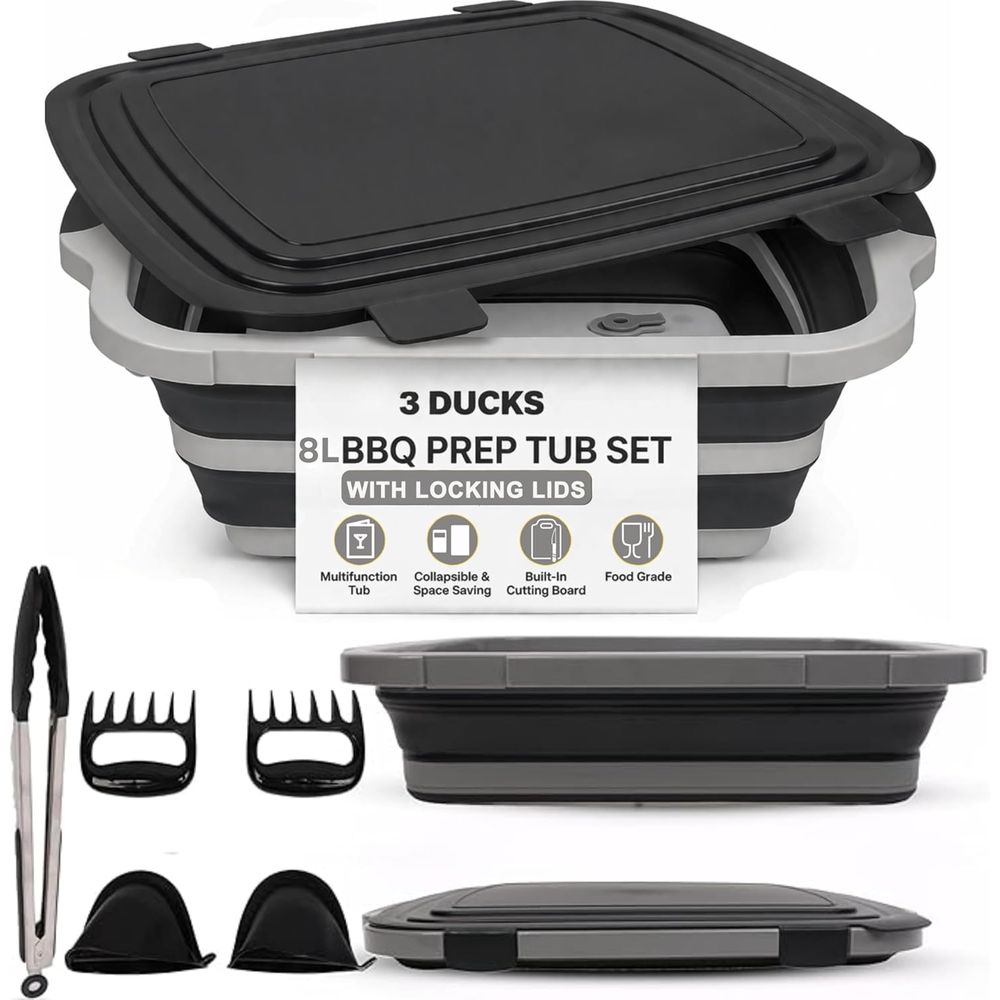 Portable 8L BBQ Prep Tub with  – Heat Resistant Glove Bewertung und Preis