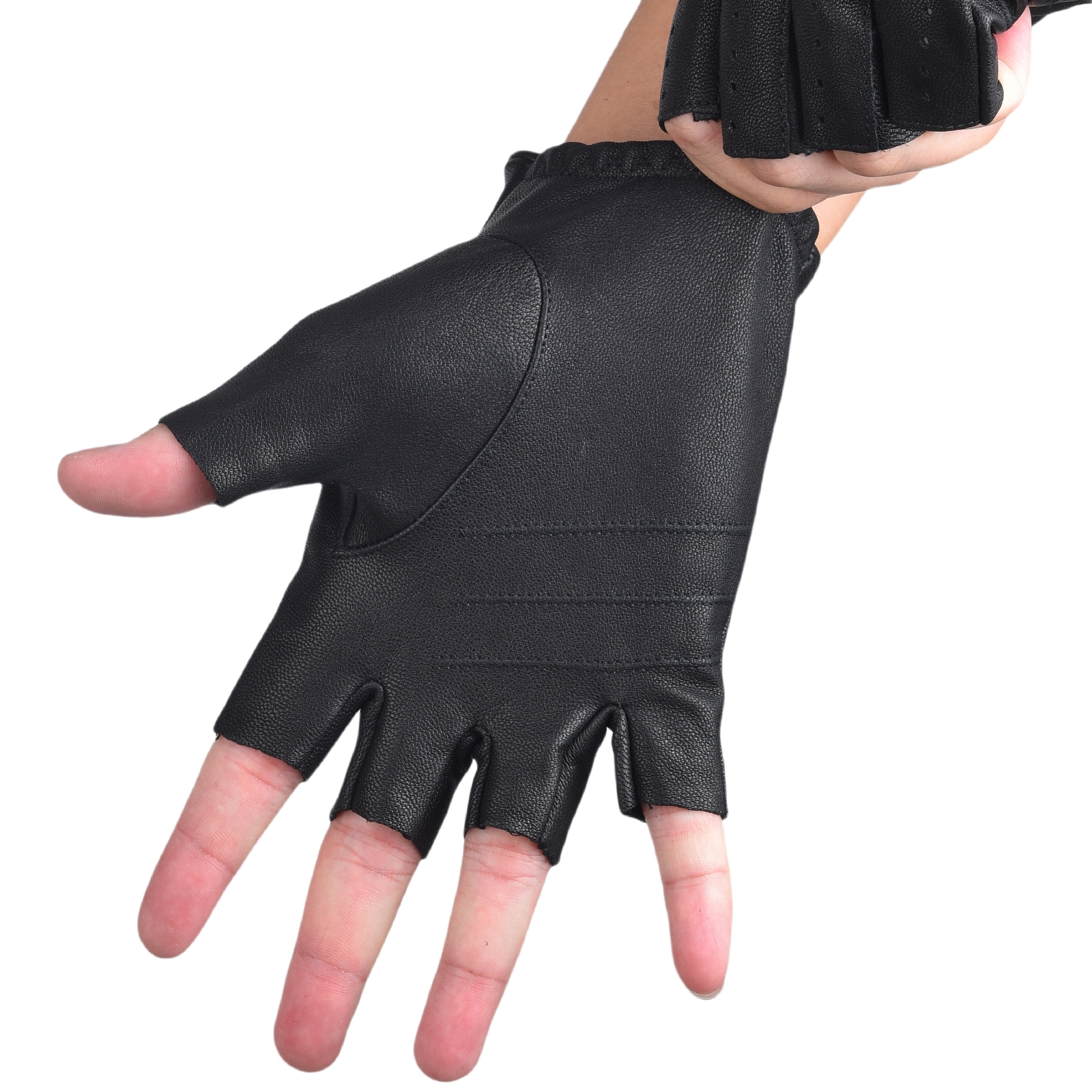 Mens Fingerless Gloves Half Fi – Leather Driving Glove Bewertung und Preis