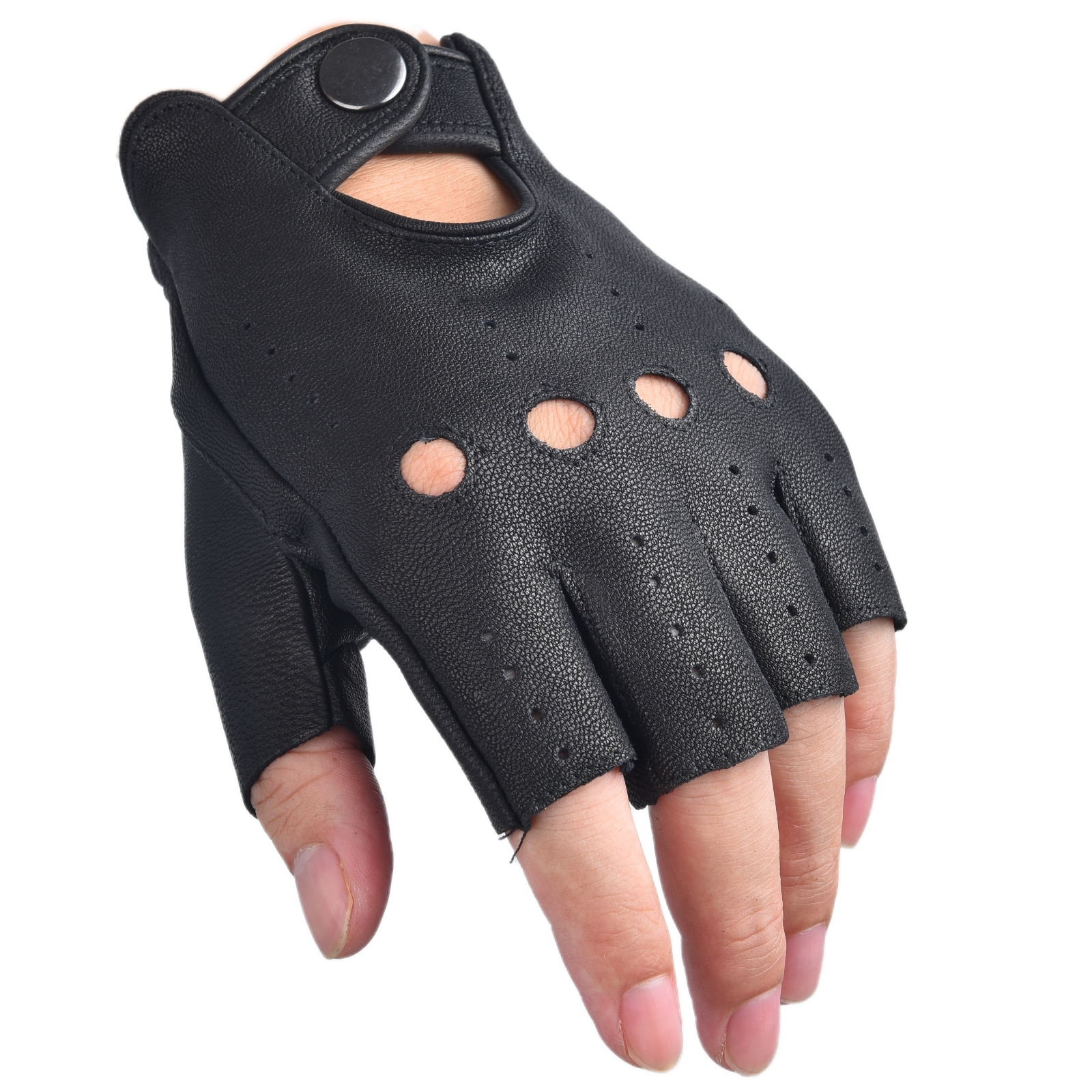 Mens Fingerless Gloves Half Fi – Leather Driving Glove Bewertung und Preis