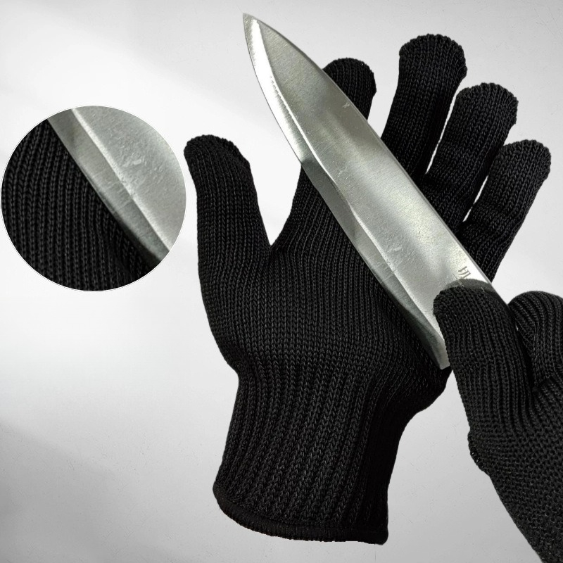 1 Pair Black Steel Wire Metal  – Cut Resistant Glove Bewertung und Preis