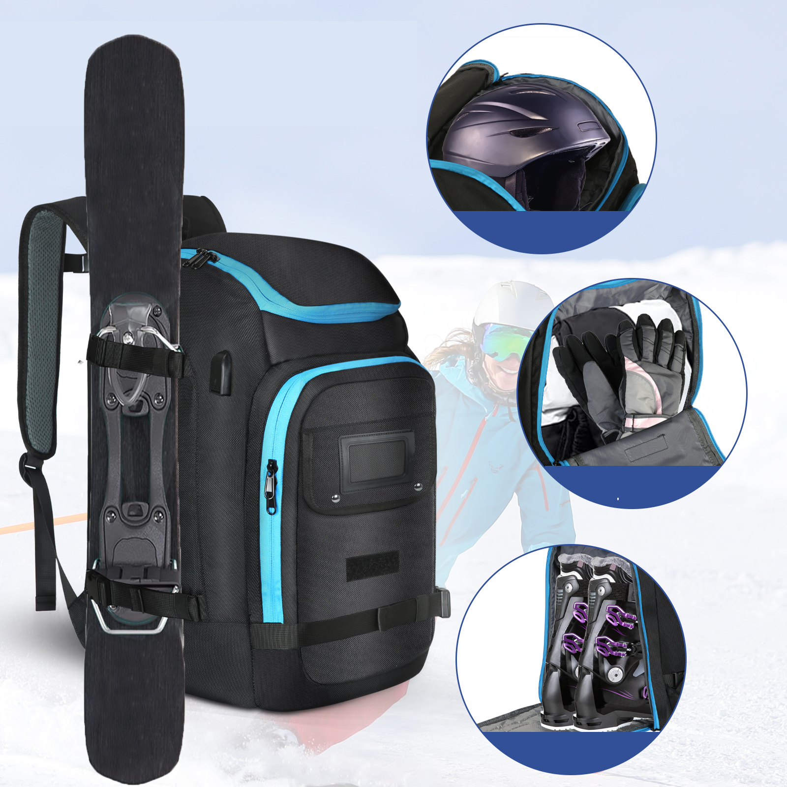 Ski Boots Bag Outdoor Skiing C – Ski Glove Waterproof Bewertung und Preis